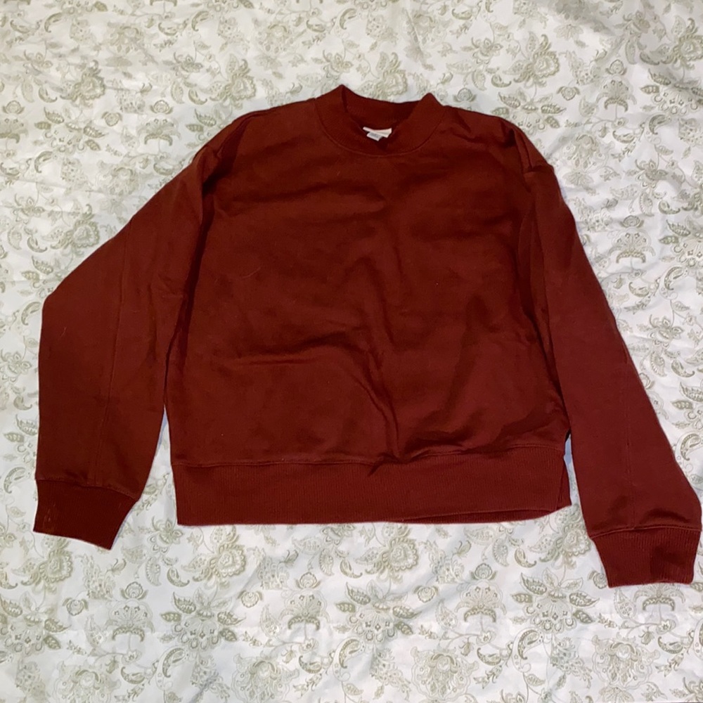 Small, a new day, burnt orange sweater, Target, crew neck